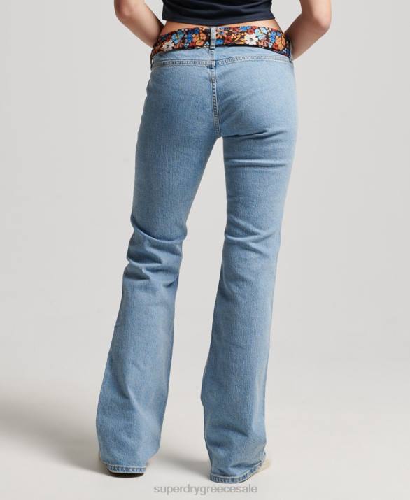vintage slim flare τζιν από οργανικό βαμβάκι γυναίκες είδη ένδυσης μπλε Superdry L02L3863