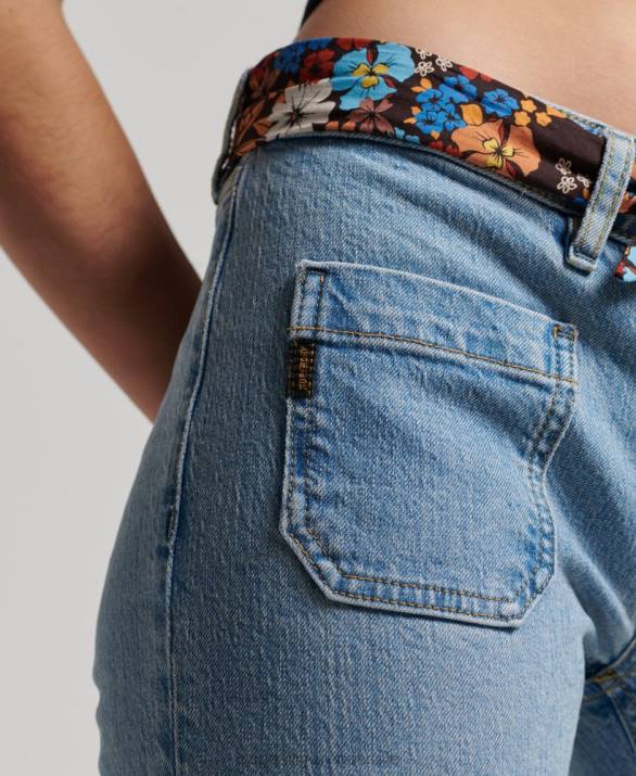 vintage slim flare τζιν από οργανικό βαμβάκι γυναίκες είδη ένδυσης μπλε Superdry L02L3863