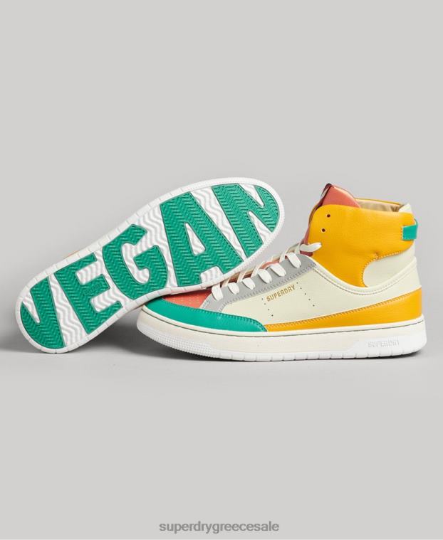 vintage vegan basket high top trainers γυναίκες Superdry παπούτσια 00T2R4350 κίτρινος