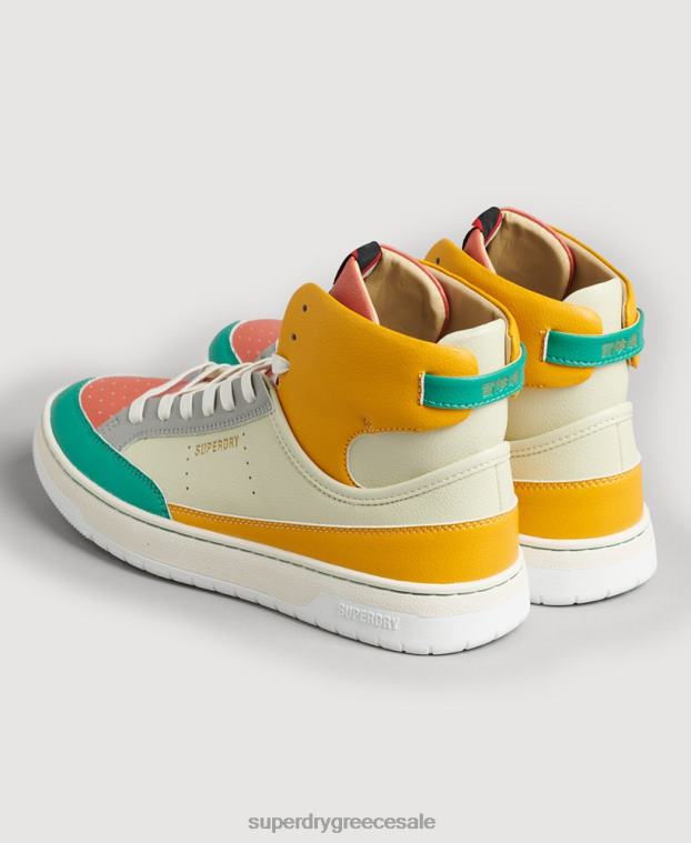 vintage vegan basket high top trainers γυναίκες Superdry παπούτσια 00T2R4350 κίτρινος