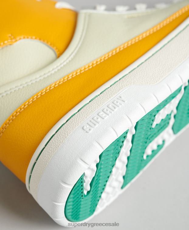 vintage vegan basket high top trainers γυναίκες Superdry παπούτσια 00T2R4350 κίτρινος
