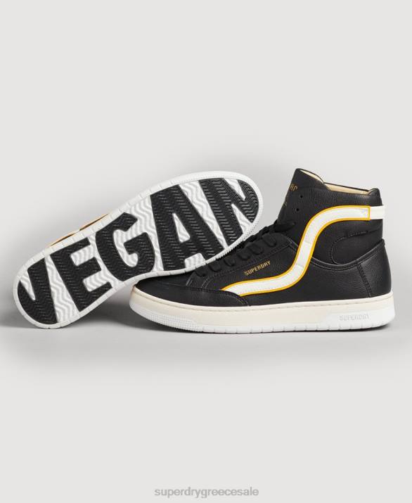 vintage vegan basket high top trainers γυναίκες παπούτσια μαύρος Superdry L02L4348