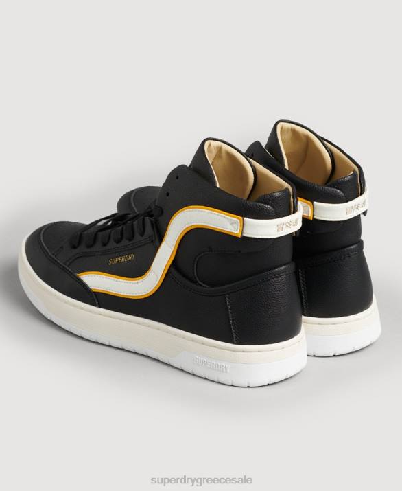 vintage vegan basket high top trainers γυναίκες παπούτσια μαύρος Superdry L02L4348