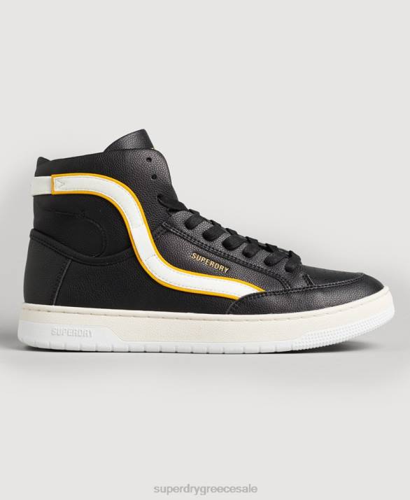 vintage vegan basket high top trainers γυναίκες παπούτσια μαύρος Superdry L02L4348
