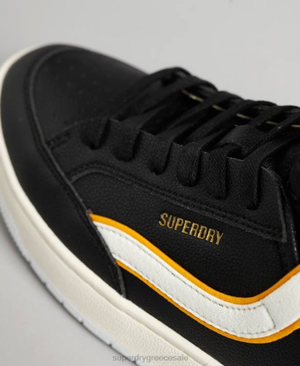 vintage vegan basket high top trainers γυναίκες παπούτσια μαύρος Superdry L02L4348