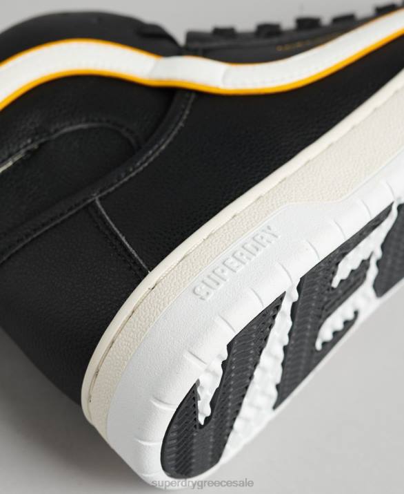 vintage vegan basket high top trainers γυναίκες παπούτσια μαύρος Superdry L02L4348