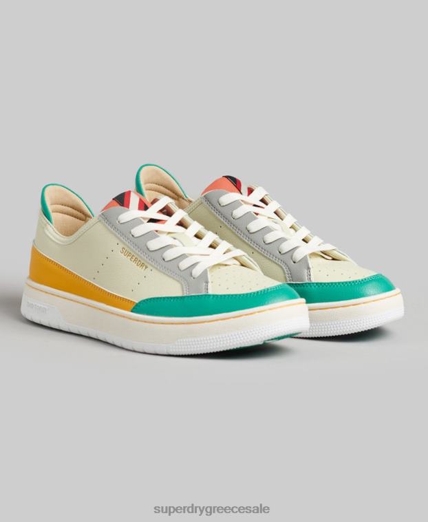 vintage vegan basket low top trainers γυναίκες Superdry παπούτσια 00T2R4356 κίτρινος