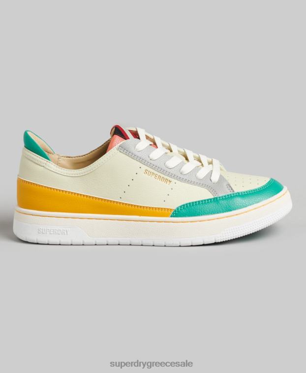 vintage vegan basket low top trainers γυναίκες Superdry παπούτσια 00T2R4356 κίτρινος
