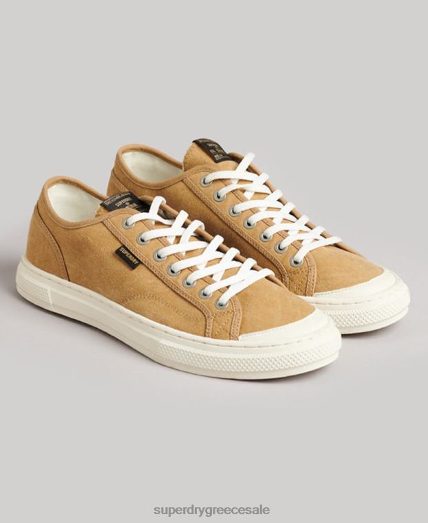 vintage vegan faux vulc low top trainers γυναίκες Superdry παπούτσια 00T2R4347 μπεζ