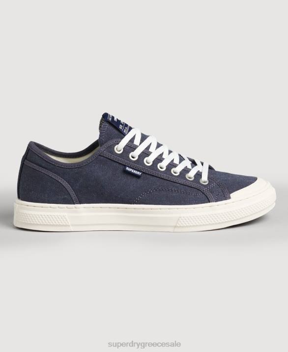 vintage vegan faux vulc low top trainers γυναίκες παπούτσια ΠΟΛΕΜΙΚΟ ΝΑΥΤΙΚΟ Superdry L02L4420