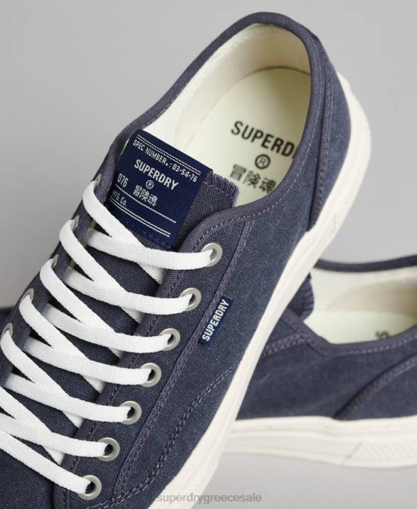 vintage vegan faux vulc low top trainers γυναίκες παπούτσια ΠΟΛΕΜΙΚΟ ΝΑΥΤΙΚΟ Superdry L02L4420