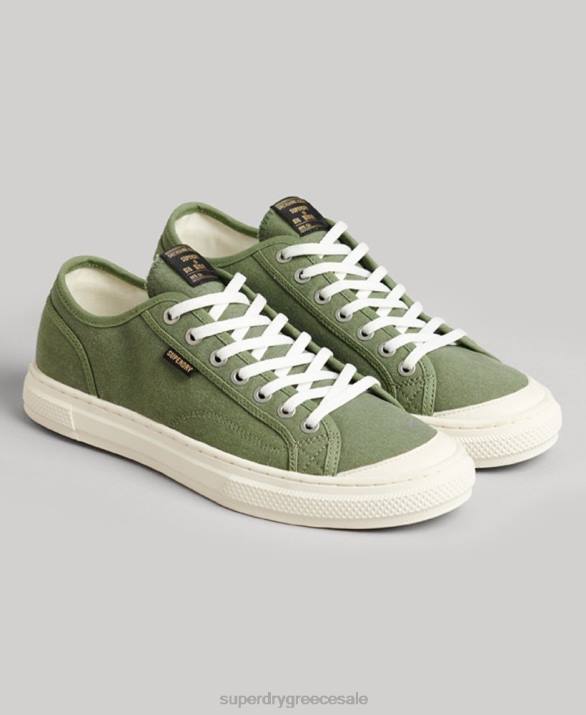 vintage vegan faux vulc low top trainers γυναίκες παπούτσια πράσινος Superdry L02L4423