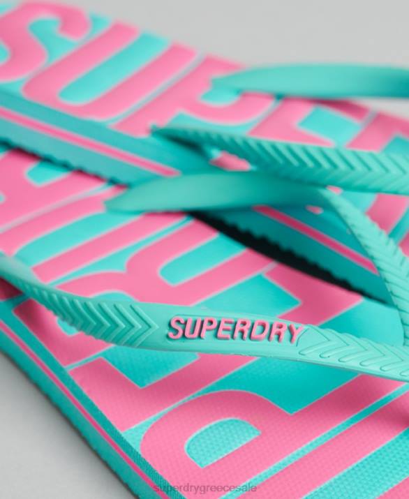 vintage vegan σαγιονάρες γυναίκες παπούτσια μπλε Superdry L02L4375