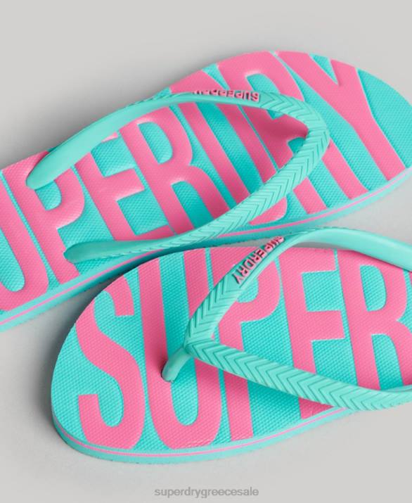 vintage vegan σαγιονάρες γυναίκες παπούτσια μπλε Superdry L02L4375