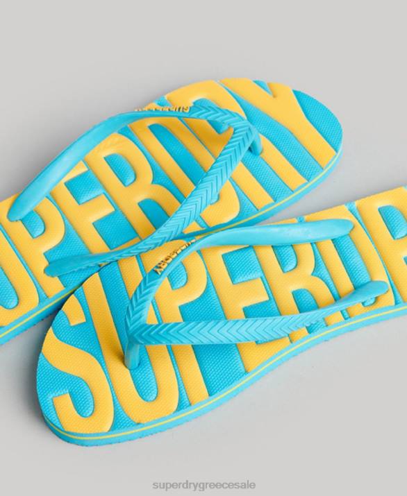 vintage vegan σαγιονάρες γυναίκες παπούτσια μπλε Superdry L02L4384