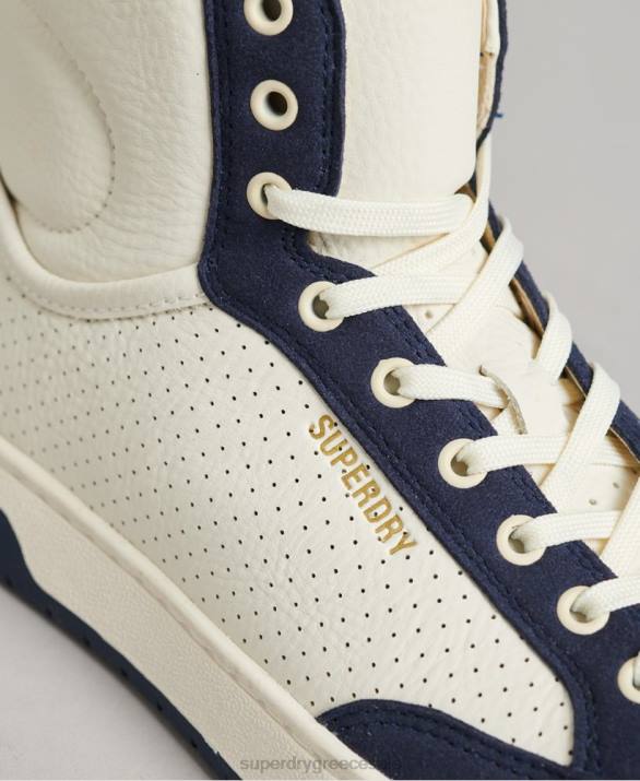vintage premium vegan basket high trainers γυναίκες παπούτσια ΠΟΛΕΜΙΚΟ ΝΑΥΤΙΚΟ Superdry L02L6665