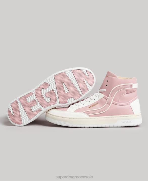 vintage vegan basket high top trainers γυναίκες παπούτσια ροζ Superdry L02L6673