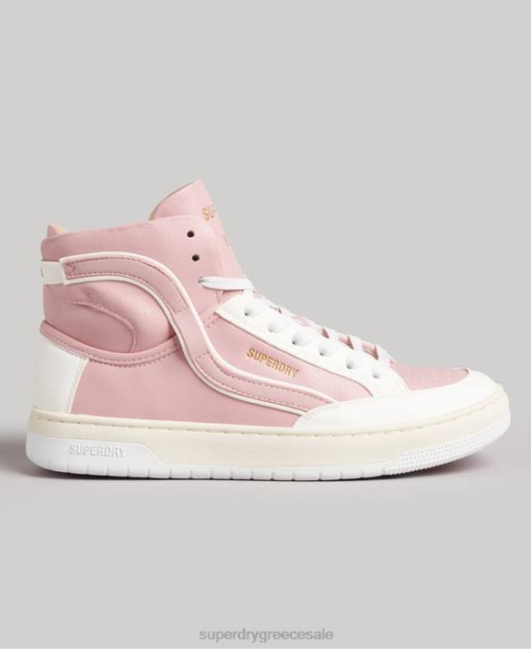 vintage vegan basket high top trainers γυναίκες παπούτσια ροζ Superdry L02L6673