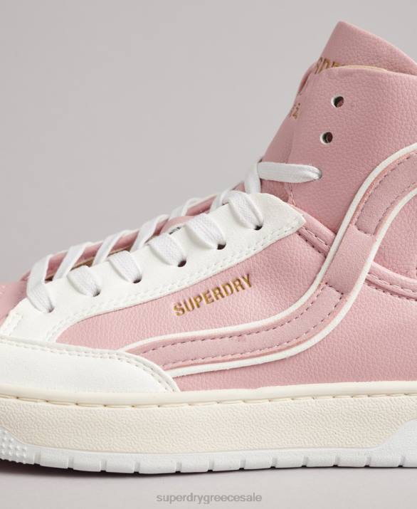 vintage vegan basket high top trainers γυναίκες παπούτσια ροζ Superdry L02L6673