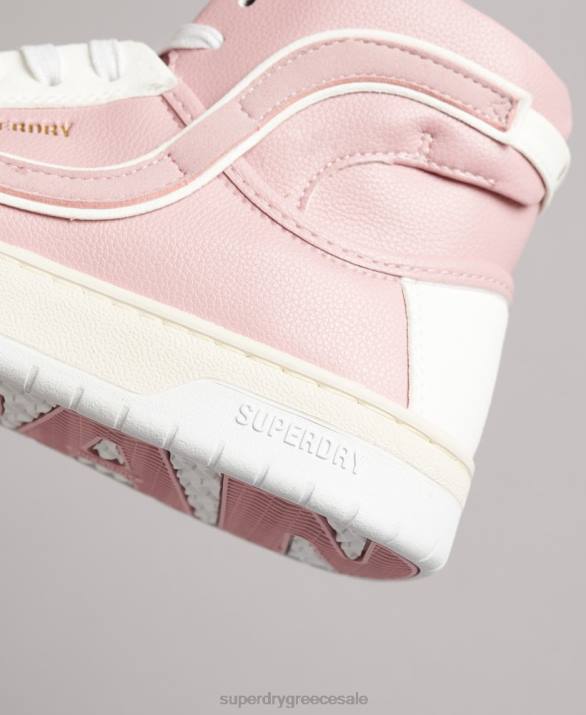 vintage vegan basket high top trainers γυναίκες παπούτσια ροζ Superdry L02L6673