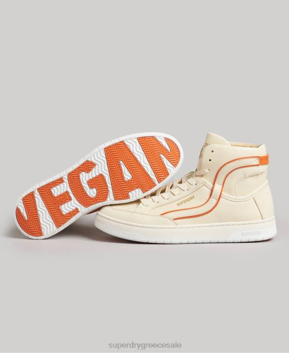 vintage vegan basket high top trainers γυναίκες παπούτσια μπεζ Superdry L02L6730