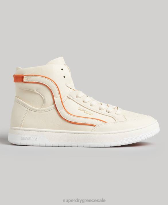 vintage vegan basket high top trainers γυναίκες παπούτσια μπεζ Superdry L02L6730