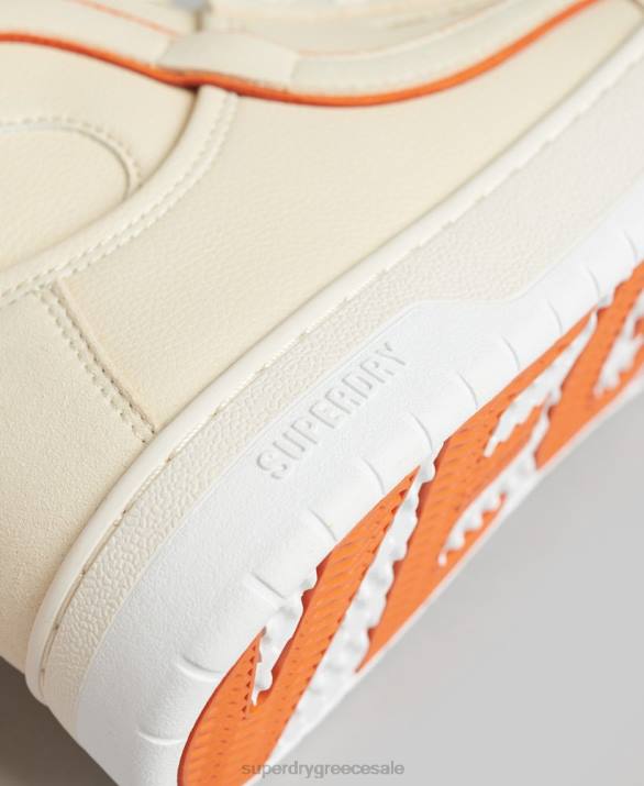 vintage vegan basket high top trainers γυναίκες παπούτσια μπεζ Superdry L02L6730