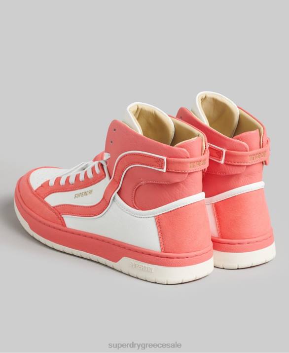 vintage vegan basket high top trainers γυναίκες παπούτσια κοράλλι Superdry L02L6759