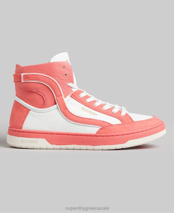 vintage vegan basket high top trainers γυναίκες παπούτσια κοράλλι Superdry L02L6759