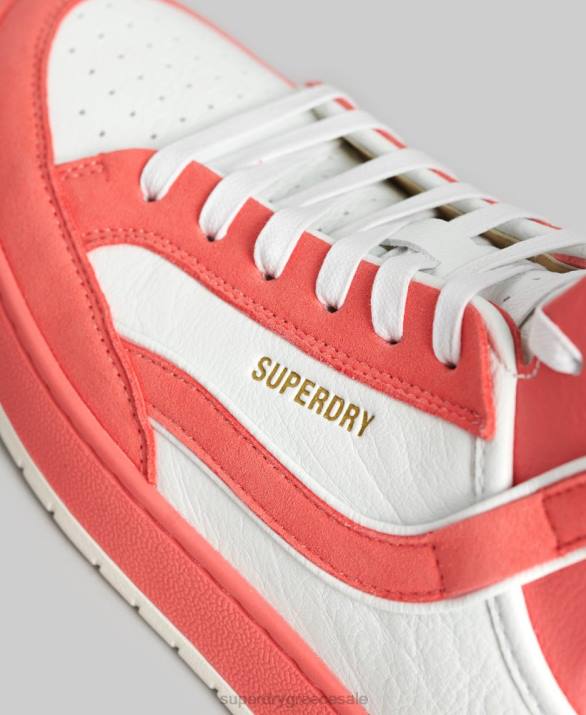 vintage vegan basket high top trainers γυναίκες παπούτσια κοράλλι Superdry L02L6759