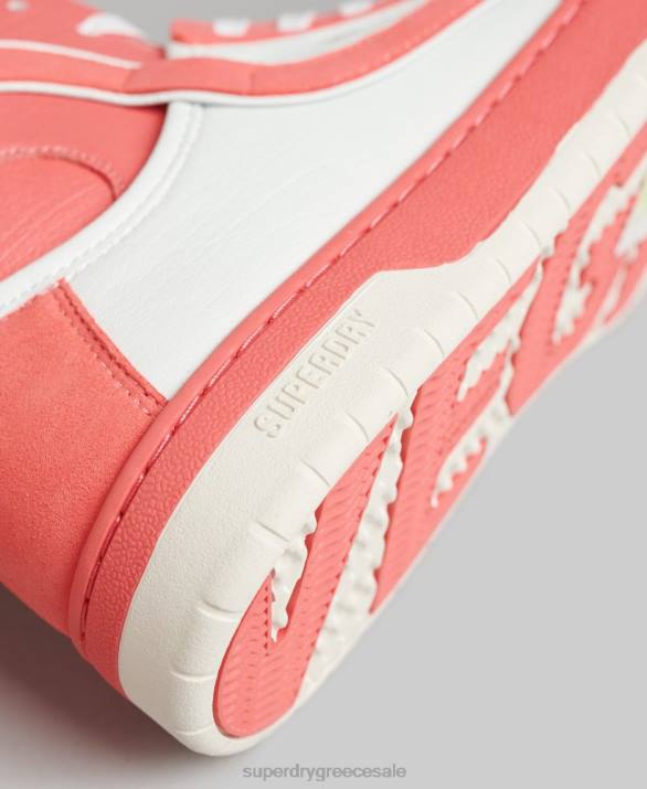 vintage vegan basket high top trainers γυναίκες παπούτσια κοράλλι Superdry L02L6759