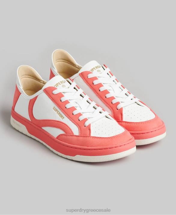 vintage vegan basket low top trainers γυναίκες παπούτσια κοράλλι Superdry L02L6732