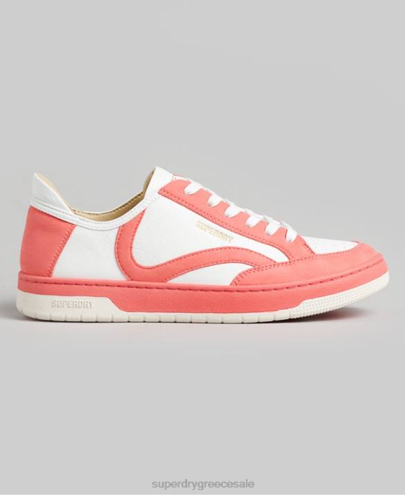 vintage vegan basket low top trainers γυναίκες παπούτσια κοράλλι Superdry L02L6732