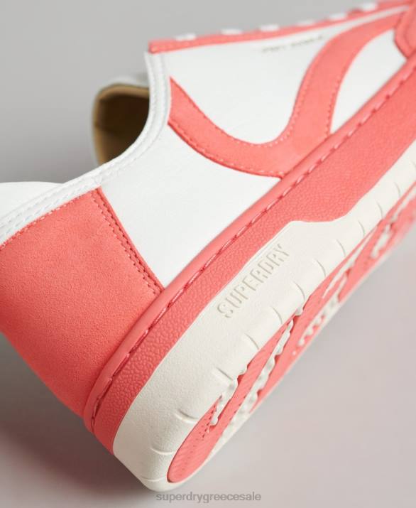 vintage vegan basket low top trainers γυναίκες παπούτσια κοράλλι Superdry L02L6732