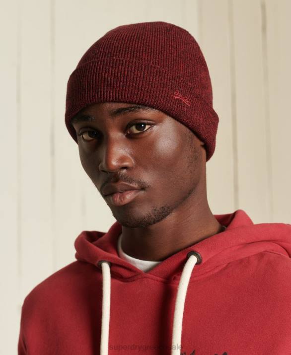 vintage λογότυπο beanie άνδρες αξεσουάρ το κόκκινο Superdry L02L1792