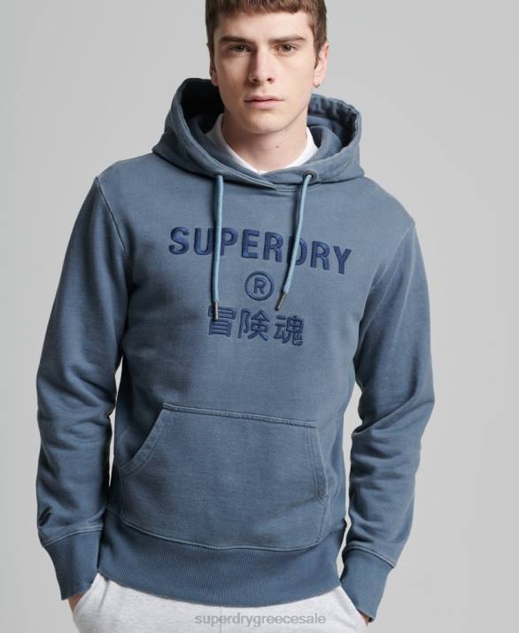 κωδικός λογότυπο βαφής ρούχων χαλαρή κουκούλα άνδρες είδη ένδυσης ΠΟΛΕΜΙΚΟ ΝΑΥΤΙΚΟ Superdry L02L5180