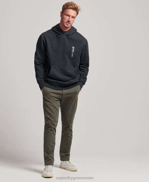 ανακυκλωμένο micro side hoodie άνδρες είδη ένδυσης μαύρος Superdry L02L4991