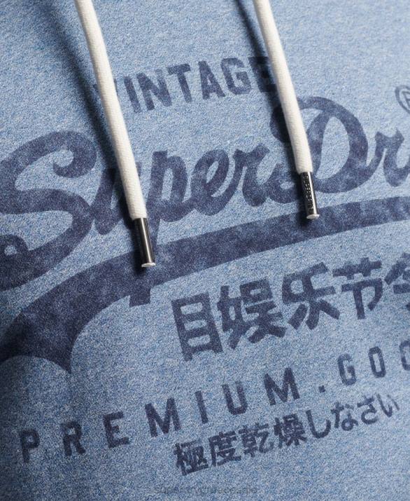 vintage λογότυπο americana hoodie άνδρες είδη ένδυσης γαλάζιο Superdry L02L488