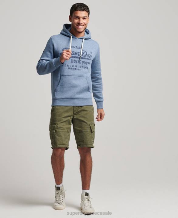 vintage λογότυπο americana hoodie άνδρες είδη ένδυσης γαλάζιο Superdry L02L488