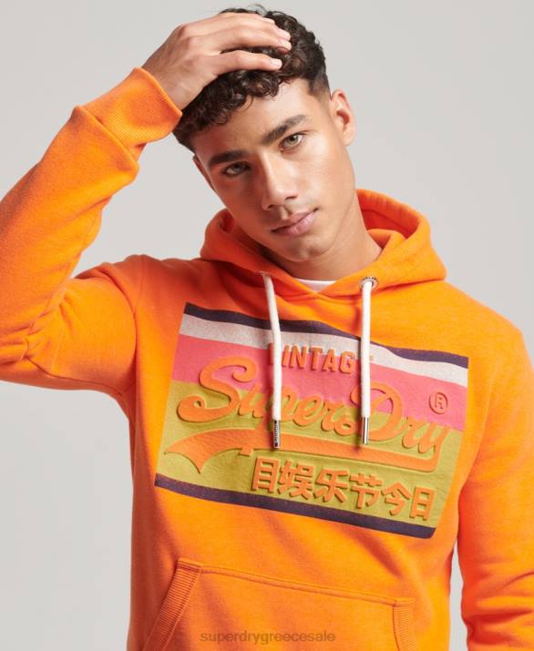vintage λογότυπο cali hoodie άνδρες είδη ένδυσης πορτοκάλι Superdry L02L464