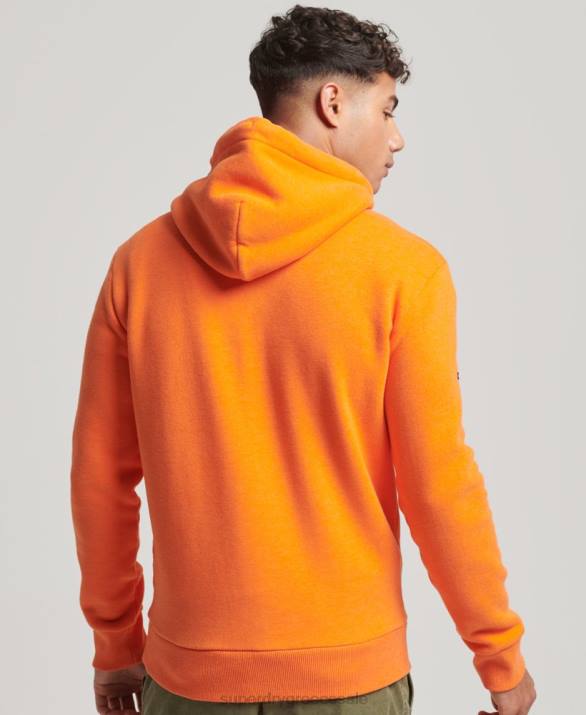 vintage λογότυπο cali hoodie άνδρες είδη ένδυσης πορτοκάλι Superdry L02L464
