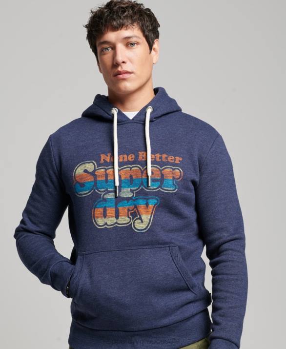 vintage cooper κλασικό hoodie άνδρες είδη ένδυσης ΠΟΛΕΜΙΚΟ ΝΑΥΤΙΚΟ Superdry L02L599