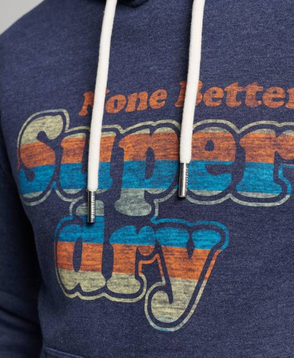 vintage cooper κλασικό hoodie άνδρες είδη ένδυσης ΠΟΛΕΜΙΚΟ ΝΑΥΤΙΚΟ Superdry L02L599