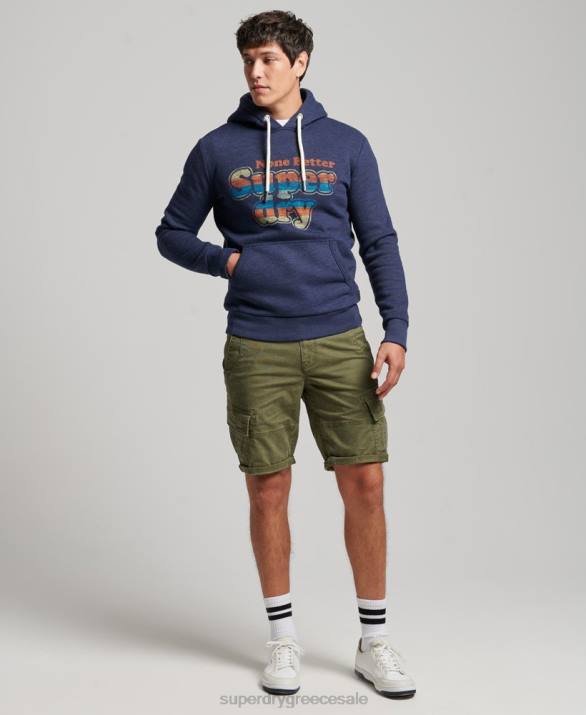 vintage cooper κλασικό hoodie άνδρες είδη ένδυσης ΠΟΛΕΜΙΚΟ ΝΑΥΤΙΚΟ Superdry L02L599