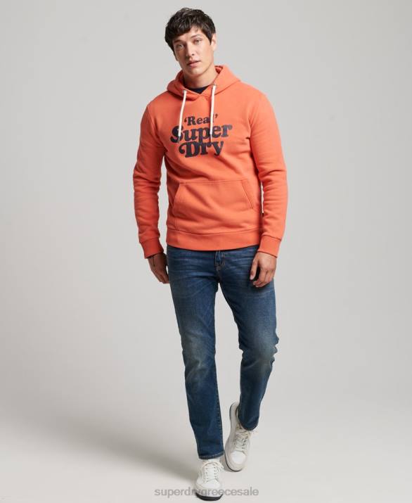 vintage cooper κλασικό hoodie άνδρες είδη ένδυσης κοράλλι Superdry L02L670