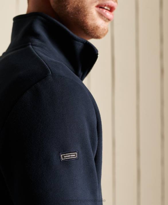 vintage φούτερ henley με φερμουάρ με λογότυπο άνδρες είδη ένδυσης ΠΟΛΕΜΙΚΟ ΝΑΥΤΙΚΟ Superdry L02L5038