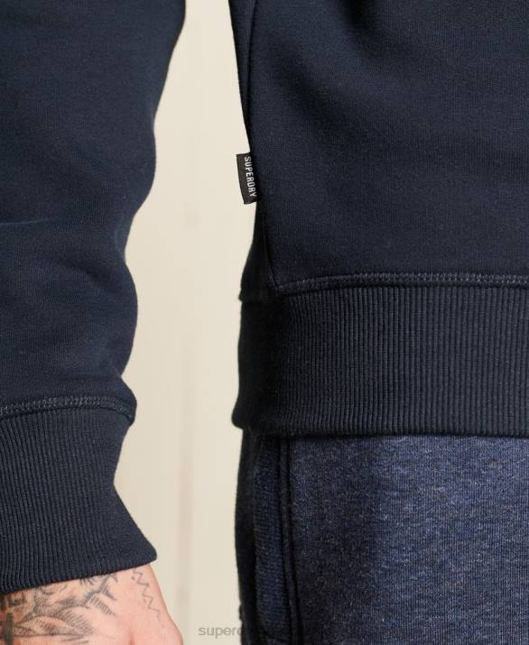 vintage φούτερ henley με φερμουάρ με λογότυπο άνδρες είδη ένδυσης ΠΟΛΕΜΙΚΟ ΝΑΥΤΙΚΟ Superdry L02L5038