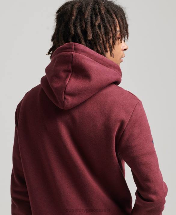 vintage πυρήνα λογότυπο υπέροχο εξωτερικό hoodie άνδρες είδη ένδυσης το κόκκινο Superdry L02L5009