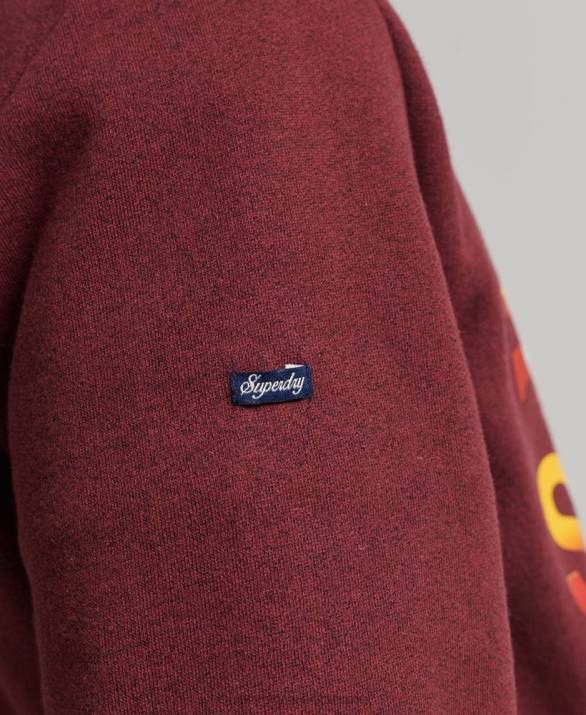 vintage πυρήνα λογότυπο υπέροχο εξωτερικό hoodie άνδρες είδη ένδυσης το κόκκινο Superdry L02L5009