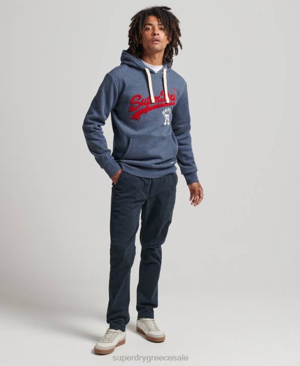 vintage λογότυπο ενδιαφέρον hoodie άνδρες είδη ένδυσης ΠΟΛΕΜΙΚΟ ΝΑΥΤΙΚΟ Superdry L02L5023
